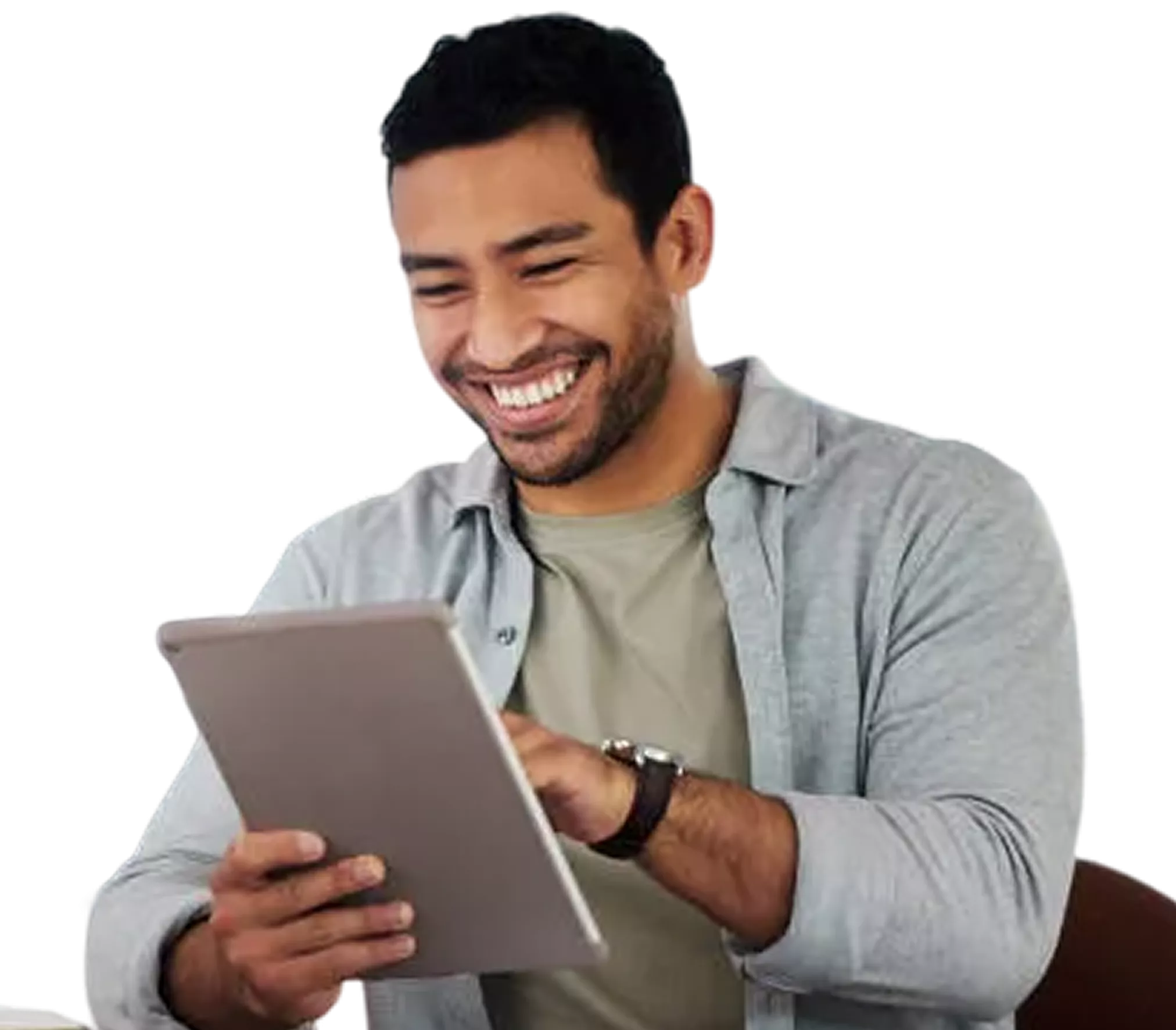 Person using tablet