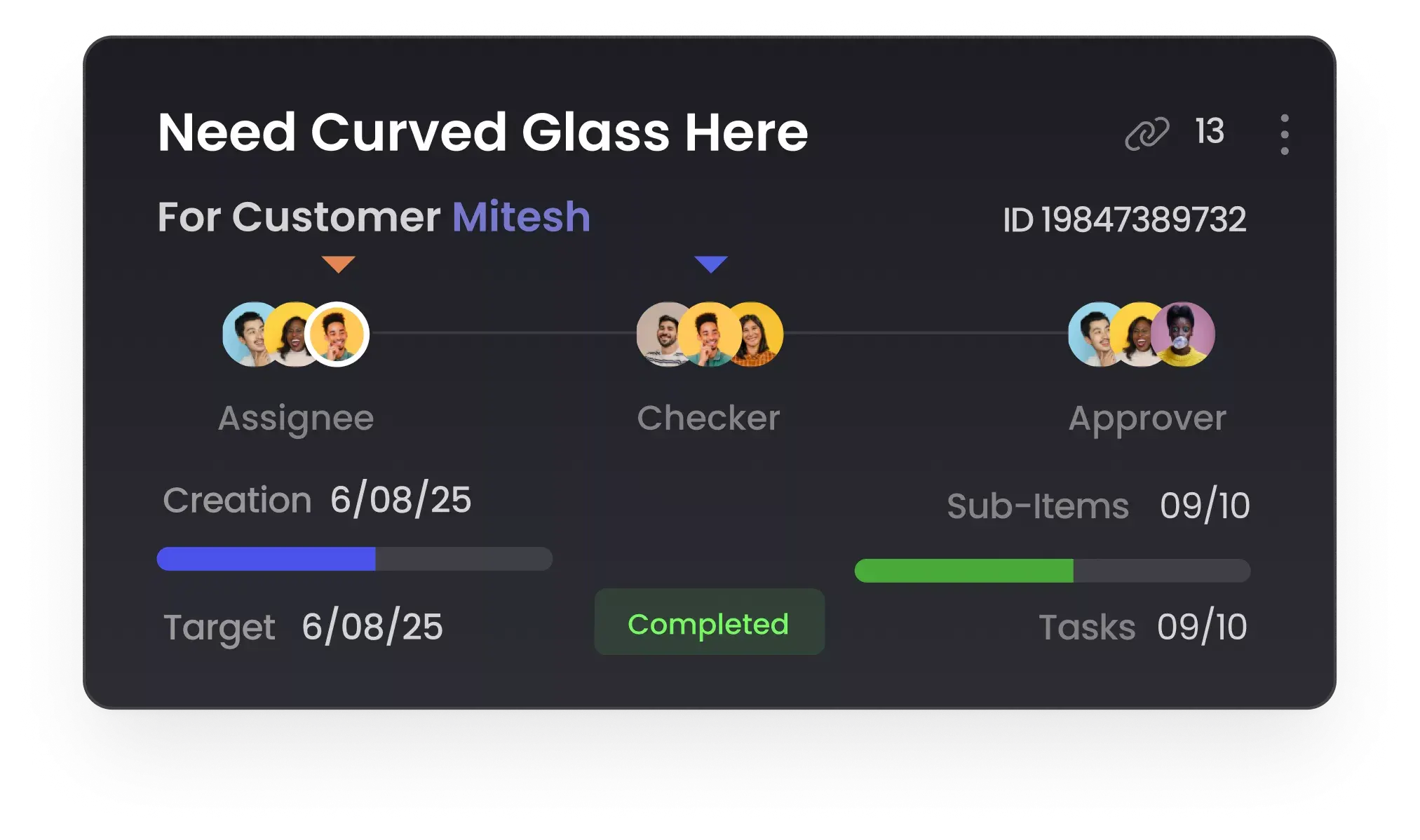 Submit, Track, and Approve customisations in real-time
